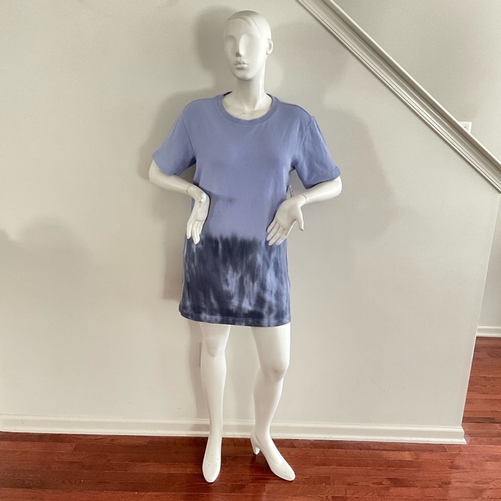 Zella Activewear Tie-Dye Short Sleeve Dress Lavender Black M - Picture 6 of 9